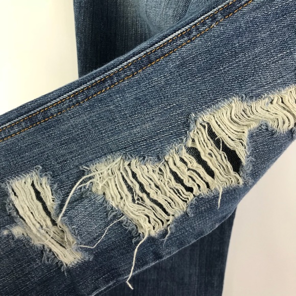 Hollister Wo’s Ripped Skinny Straight Jeans Ins32 - Picture 7 of 8